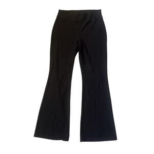 Old Navy Powersoft Go-Dry Black Ribbed Wide-Leg Leggings Womens Size L